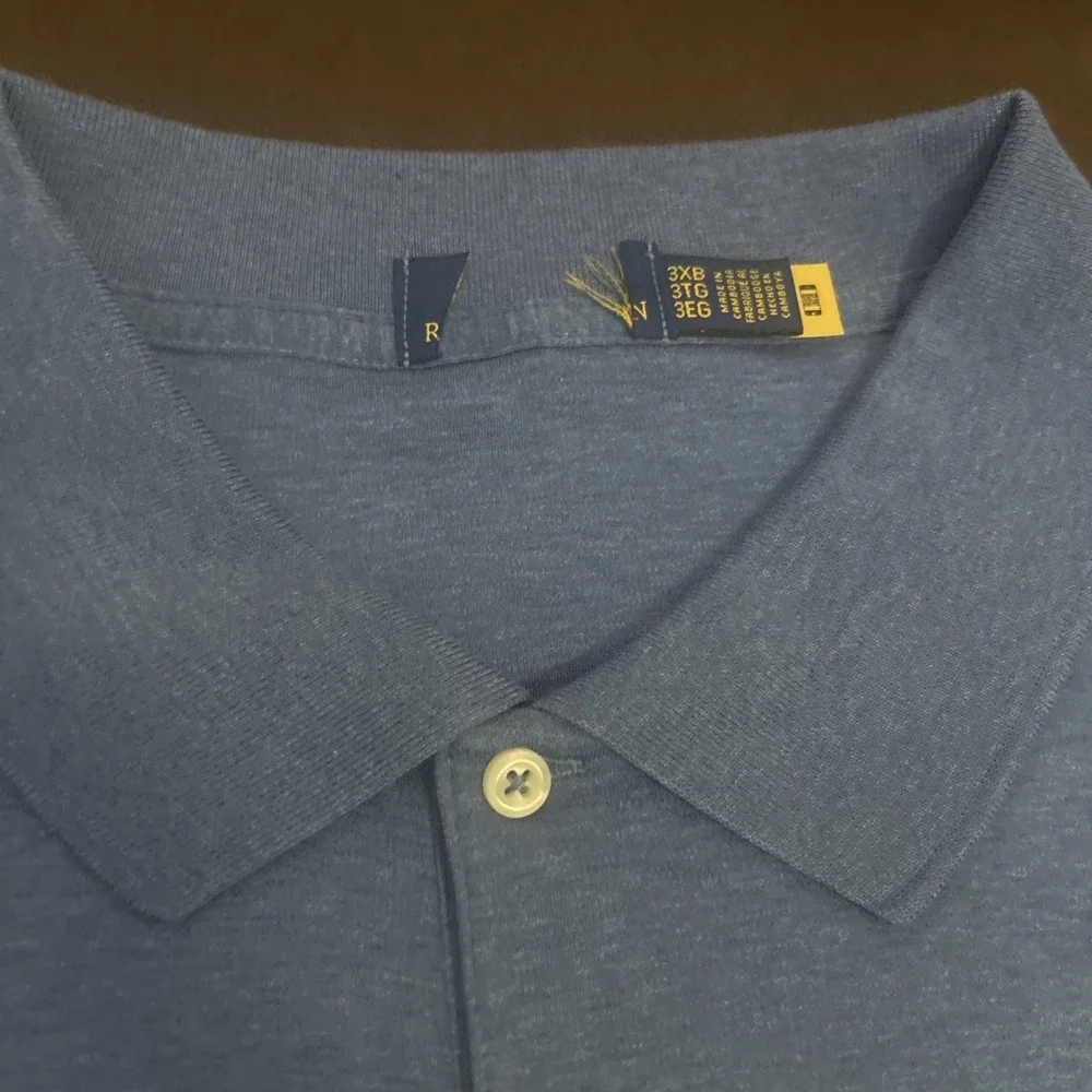 Polo Ralph Lauren Shirt 3XB Soft Touch Polo Mens Blue Big&Tall